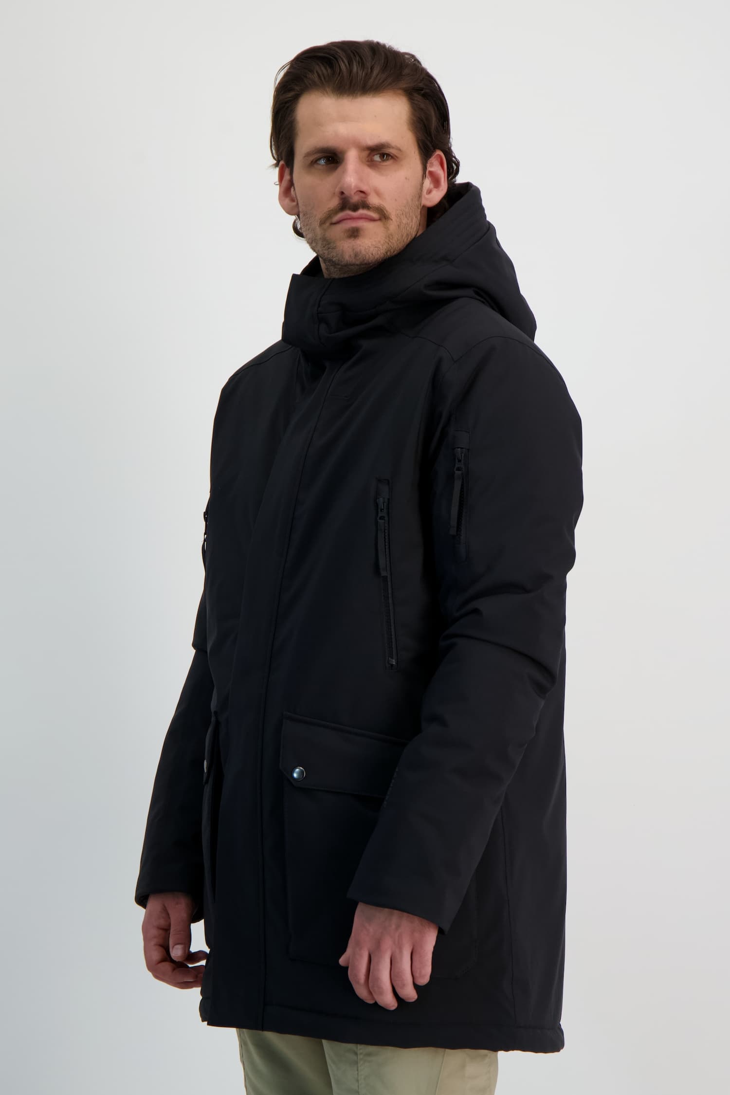 46 NORD Herren Winterjacke Schwarz, Herren, Größe: XL