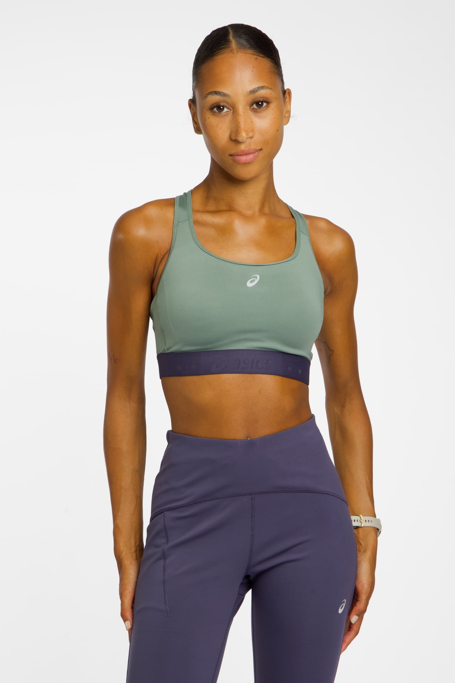 ASICS Road Compression Damen Sport-BH Grün, Damen, Größe: S