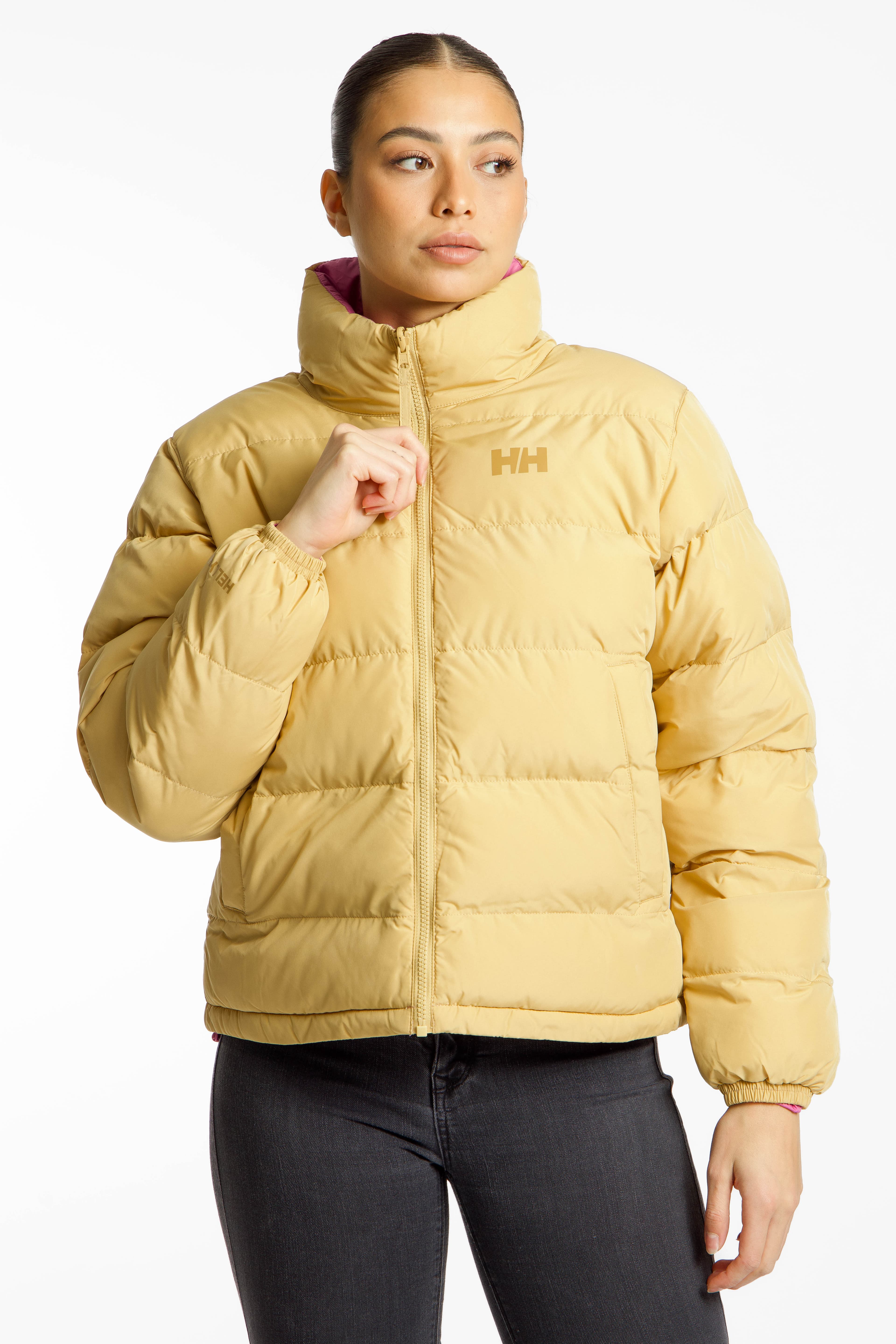 Helly Hansen YU 23 Reversible Puffer Damen Winterjacke Gelb, Damen, Größe: L