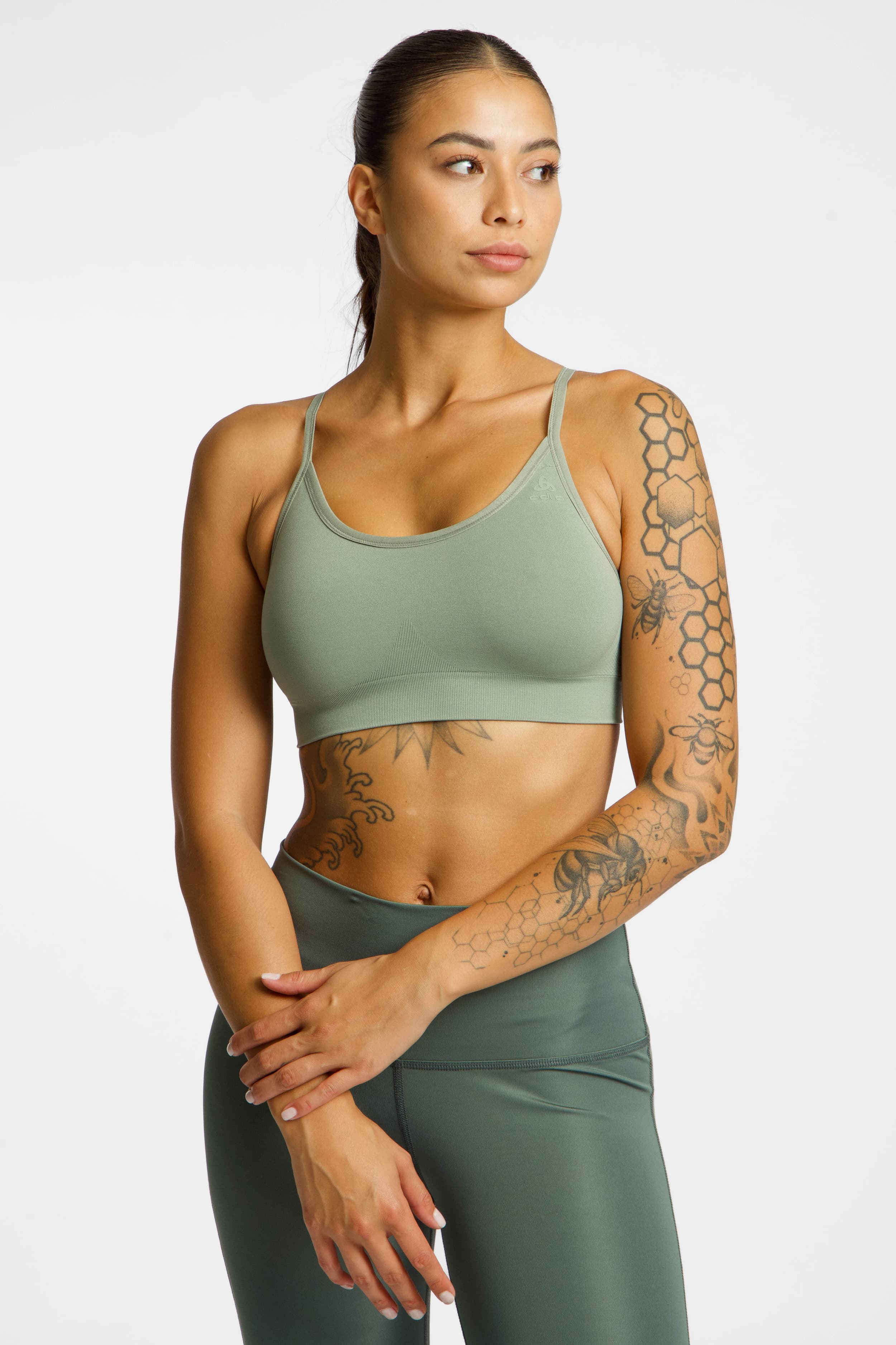 Odlo Seamless Low Reversible Damen Sport-BH Grün, Damen, Größe: M