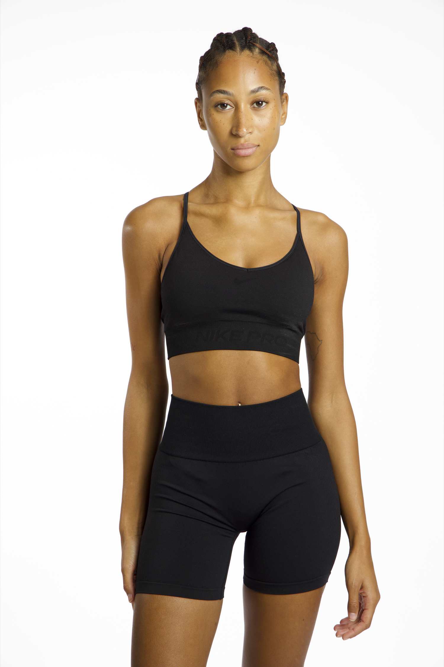 Nike Pro Seamless Light Damen Sport-BH Schwarz, Damen, Größe: L