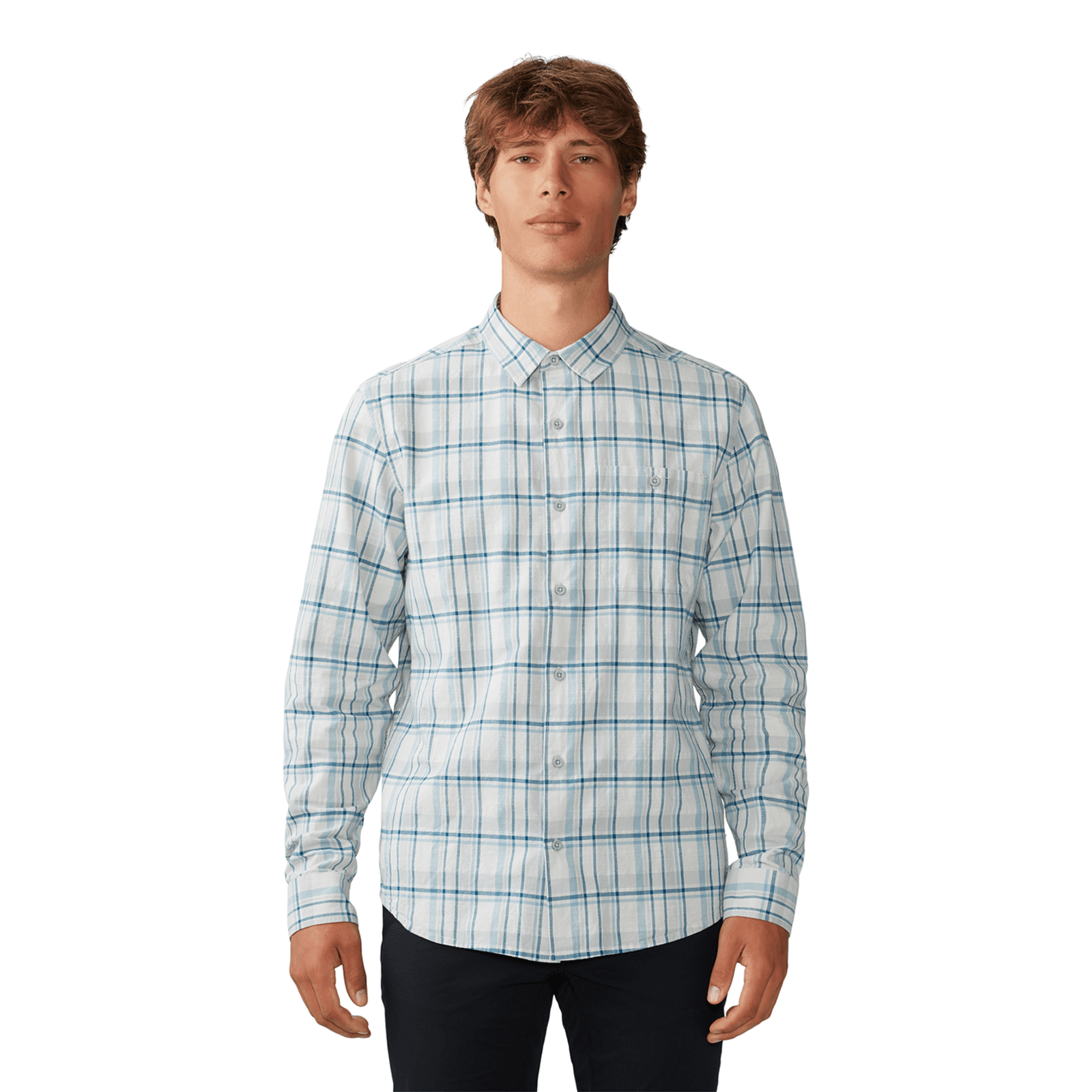 Mountain Hardwear M Big Cottonwood Langarm Shirt für Herren, blau, Grösse: M