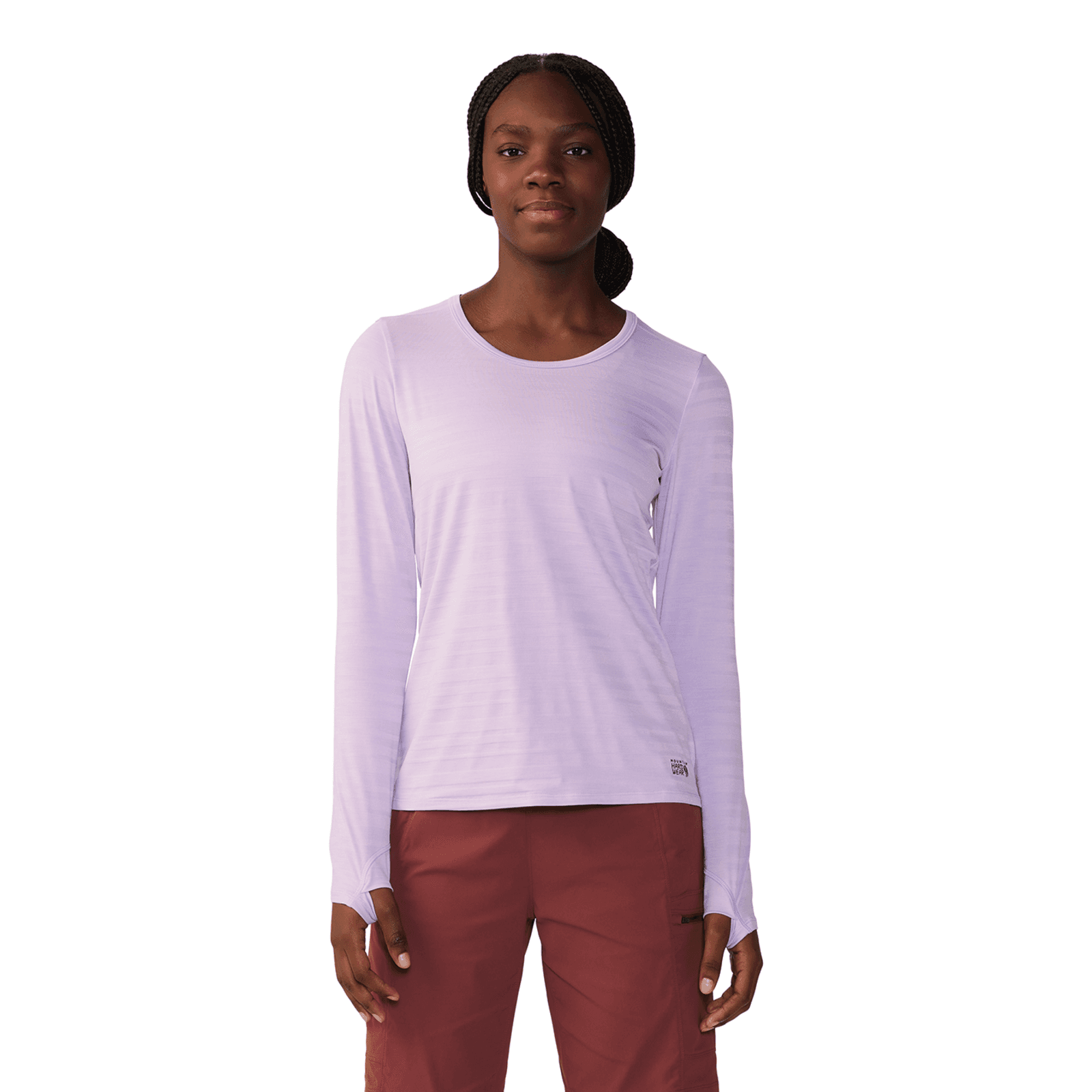 Mountain Hardwear W Mighty Stripe™ Long Sleeve, violett, Grösse: XS