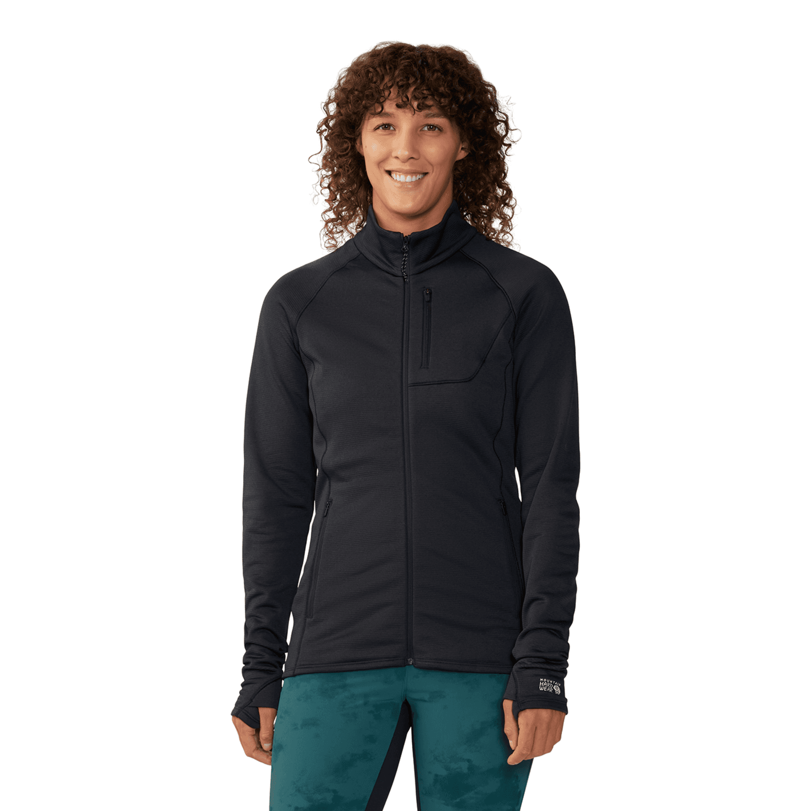 Mountain Hardwear W Glacial Trail™ Full Zip, schwarz, Grösse: S