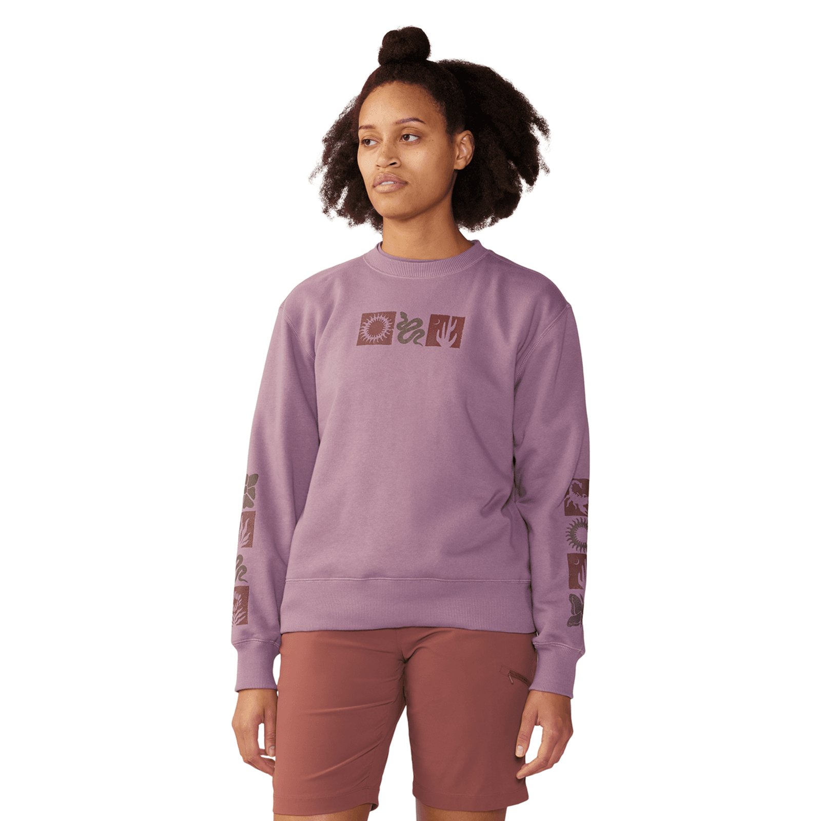Mountain Hardwear W Desert Check™ Pullover Crew, violett, Grösse: XS