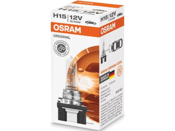 OSRAM, Ersatzleuchtmittel,  Glühlampe H15 12V 55/15W PGJ23T-1, AUTO & BIKE, 64176