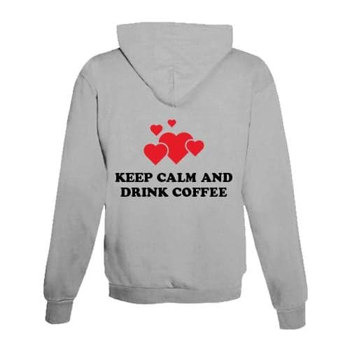 JoyLine Hoodie mit Zipper Kaffee Unisex - Grau