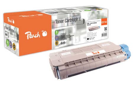 Peach O4431/28/34/4391 Toner bk ersetzt OKI 44318608 für z.B. OKI C 710 CDTN, OKI C 710 DN, OKI C 710 DTN, OKI C 710 N, OKI C 711 CDTN