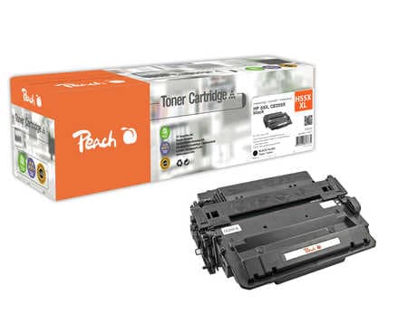 Peach HP 55 XBK Toner XL bk ersetzt HP No. 55XBK, CE255X für z.B. HP LaserJet Enterprise 500 MFP M 525 dn, HP LaserJet Enterprise 500 MFP M 525 f