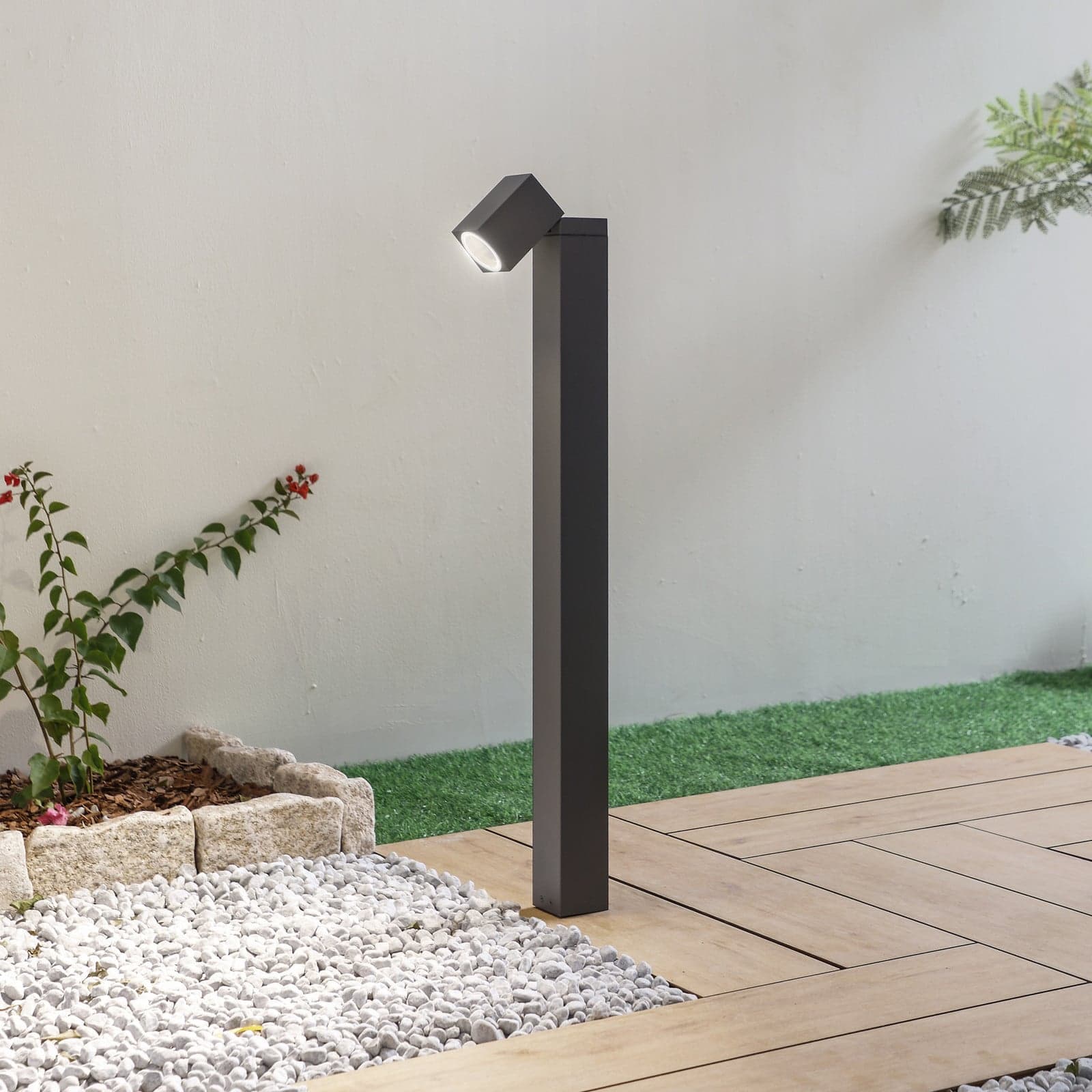 Othil Poller H80 Grau - Lindby - Balkon - Modern - Aluminium - Eckig