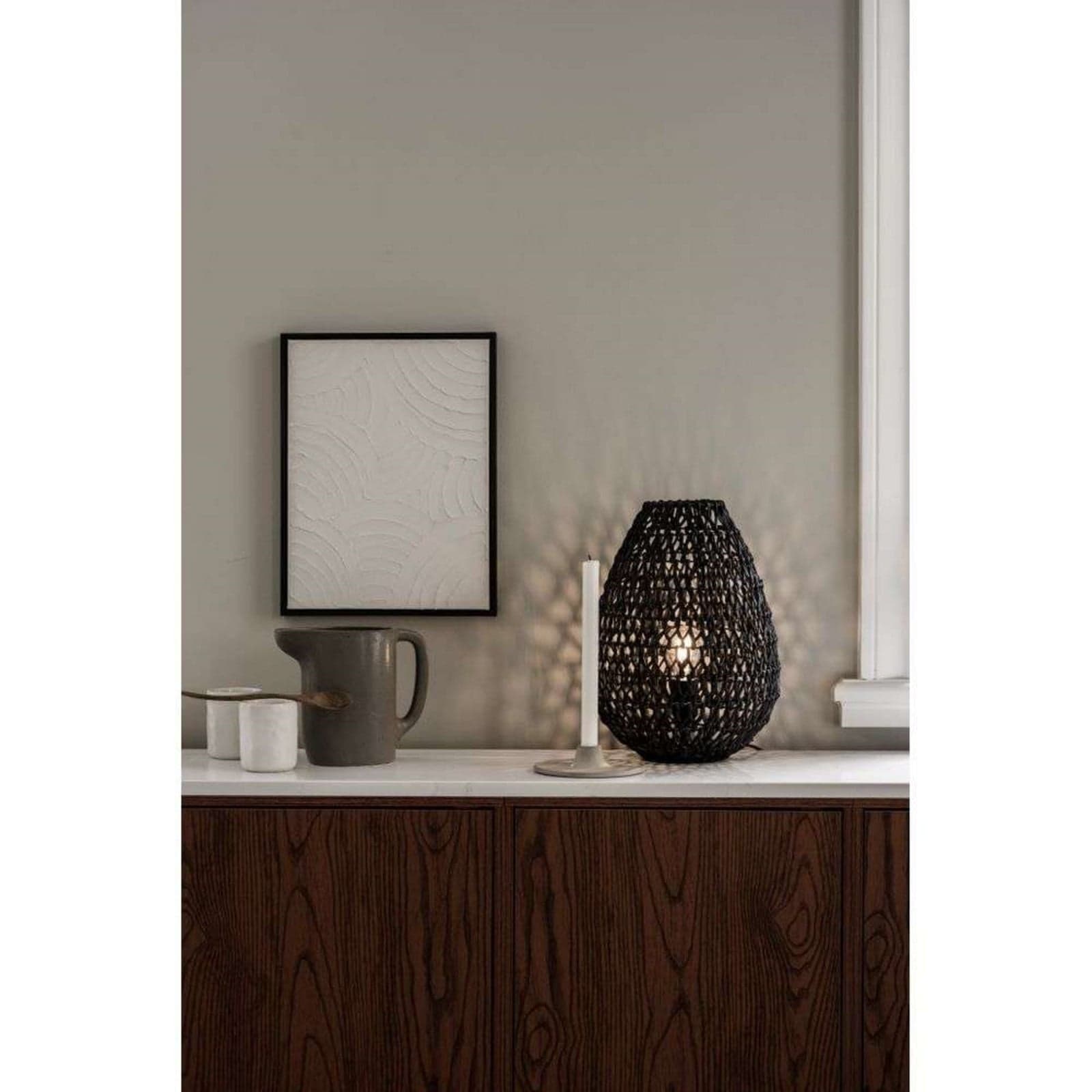 Buster Tischleuchte Black - Watt & Veke - Wohnzimmer - Skandinavisch - Papier / Karton - Einflammig