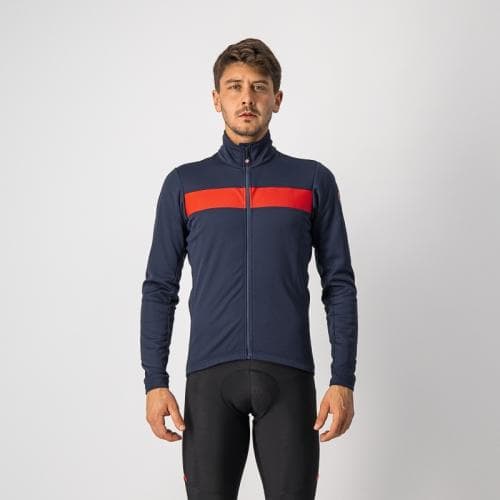 Castelli Raddoppia 3 Jacket - Savile Blue/Red Reflex